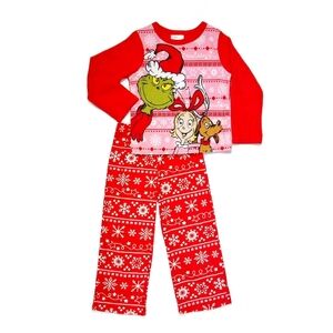NEW Dr. Seuss' The Grinch, Cindy Lou Who and Max Toddler Fleece PAJAMAS, 2T
